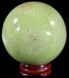 Polished Green Opal Sphere - Madagascar #55069-1